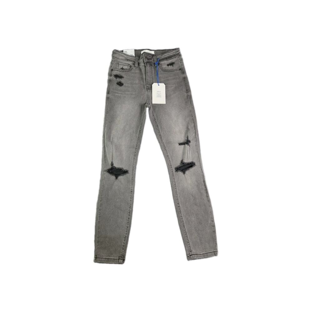 Eunina Women's Clara High Rise Size 3|26w Skinny Crop Gray Jeans Los Angeles C40